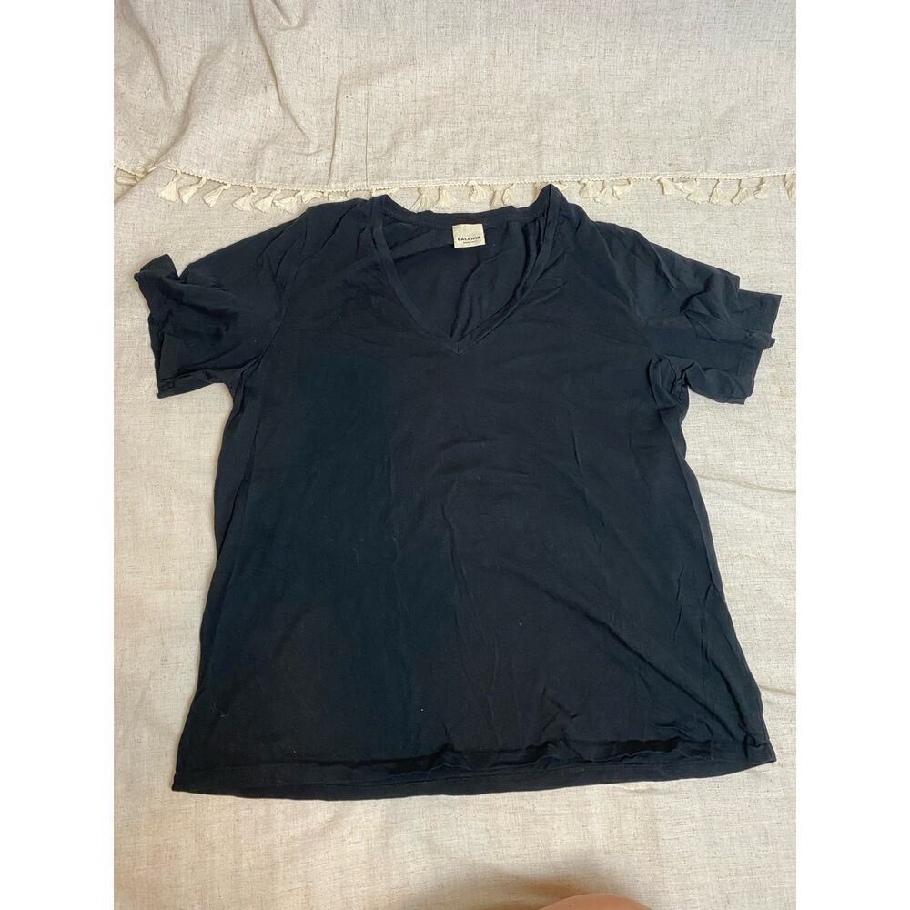 Baldwin Black V Neck Short Sleeve T-Shirt Size XL